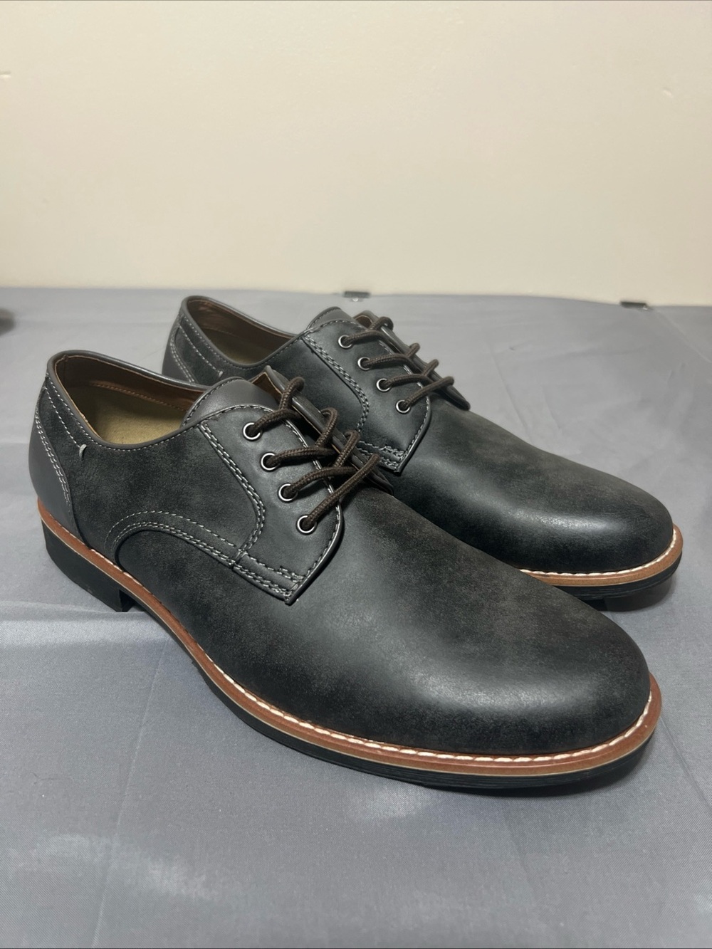 St. John's Bay Oliver Oxford Men's Dress Gray Shoes Size 10 M